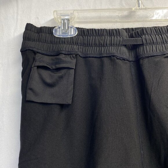 AFITNE Lined Elastic Waist Athletic Running Shorts Women Large Black Zip Pocket - Picture 14 of 14